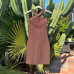 Brown Cocktail Dress